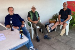 Jürgen, Heino und Hartmut im intensiven Austausch